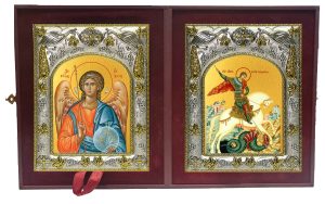 Складень Ангел Хранитель и Чудо Георгия о змие