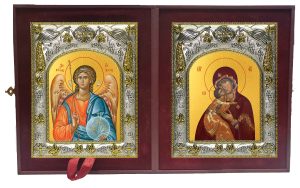 Складень Ангел Хранитель и Владимирская икона Божией Матери