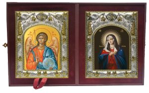 Складень Ангел Хранитель и Умиление, икона Божией Матери
