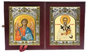 Складень Ангел Хранитель и Дионисий Ареопагит, священномученик