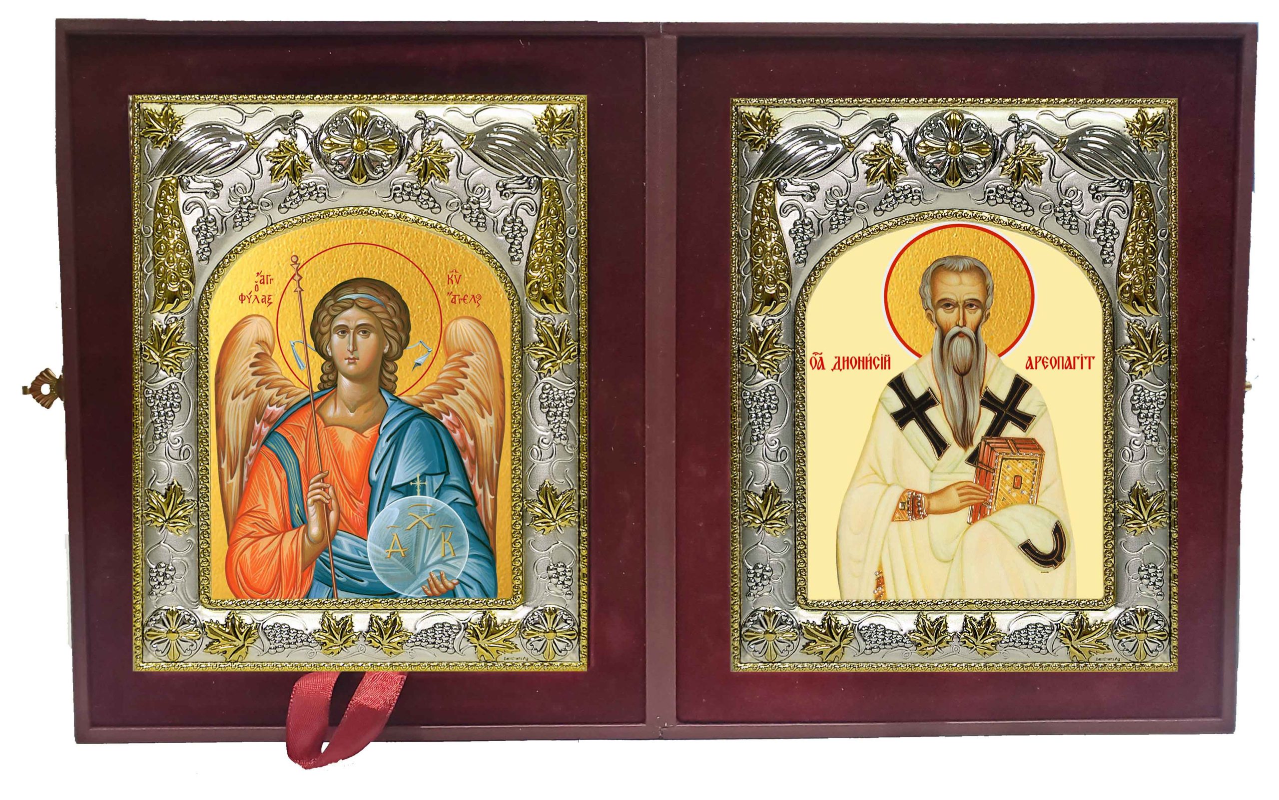 Складень Ангел Хранитель и Дионисий Ареопагит, священномученик