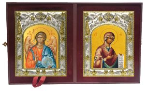 Складень Ангел Хранитель и Деисусная икона Божией Матери