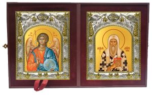Складень Ангел Хранитель и Феодор (Фёдор) святитель, архиепископ Ростовский