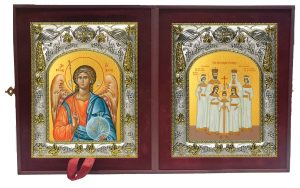 Складень Ангел Хранитель и Царственные страстотерпцы