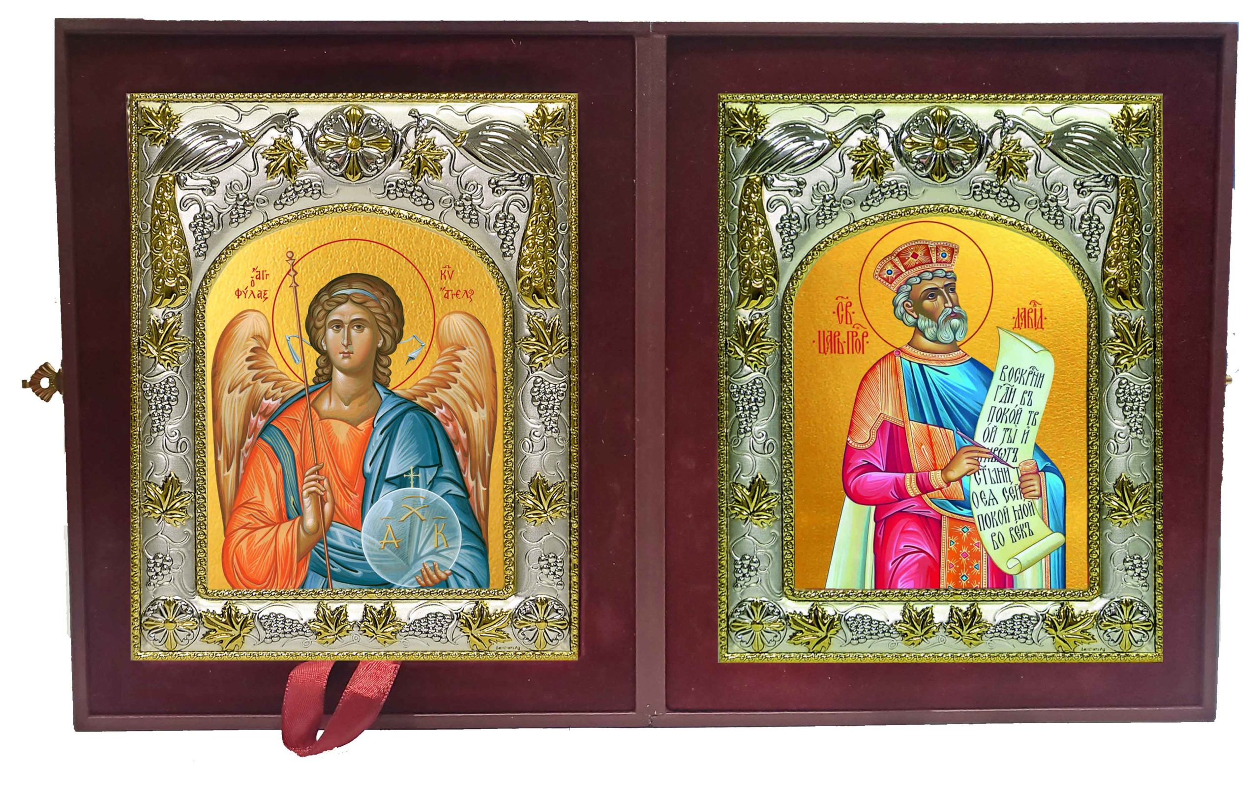 Складень Ангел Хранитель и Давид царь и пророк