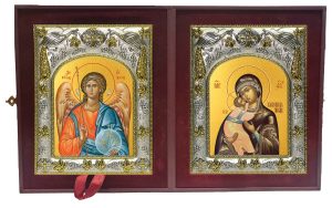 Складень Ангел Хранитель и Владимирская икона Божией Матери