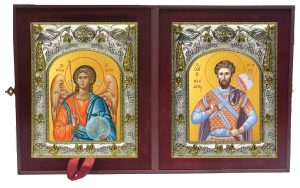 Складень Ангел Хранитель и Феодор (Фёдор) Тирон великомученик