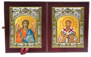 Складень Ангел Хранитель и Савва Сербский