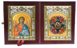 Складень Ангел Хранитель и Неопалимая Купина, икона Божией Матери