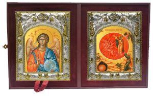 Складень Ангел Хранитель и Илия (Илья) Пророк