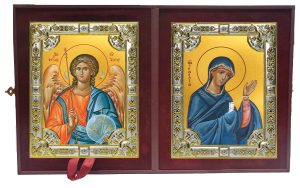Складень Ангел Хранитель и Емилия, Эмилия Кесарийская (Каппадокийская) преподобная
