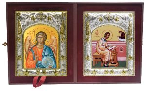 Складень Ангел Хранитель и Роман Сладкопевец преподобный