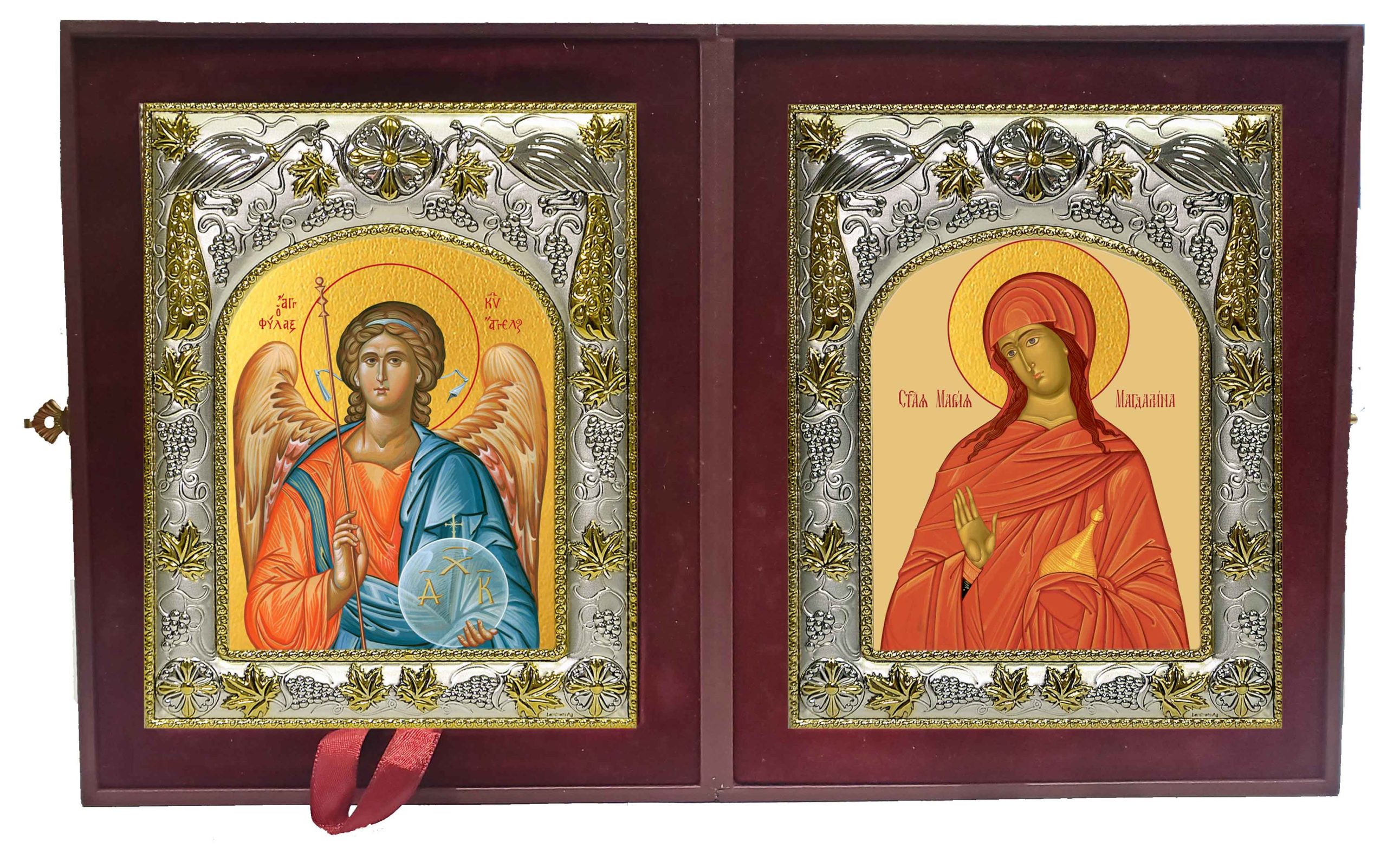 Складень Ангел Хранитель и Мария Магдалина равноапостольная, мироносица