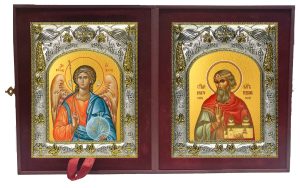 Складень Ангел Хранитель и Владислав Сербский, благоверный князь