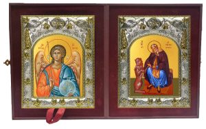 Складень Ангел Хранитель и Герасим Иорданский преподобный