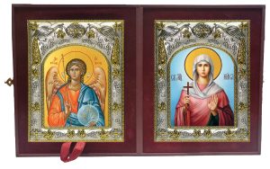 Складень Ангел Хранитель и Виктория (Ника) Кордувийская мученица