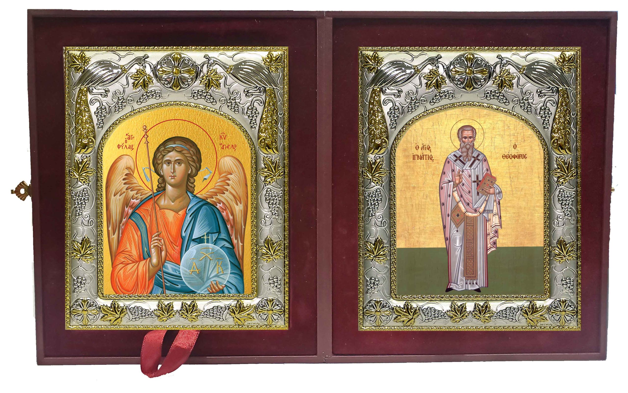 Складень Ангел Хранитель и Игнатий Богоносец, священномученик