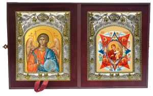 Складень Ангел Хранитель и Неопалимая Купина, икона Божией Матери