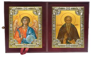 Складень Ангел Хранитель и Евфимий Великий преподобный