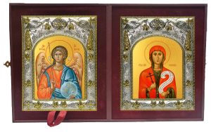Складень Ангел Хранитель и Параскева Пятница мученица