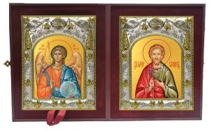 Складень Ангел Хранитель и Роман Самосатский