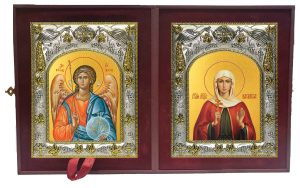 Складень Ангел Хранитель и Василисса Никомидийская мученица