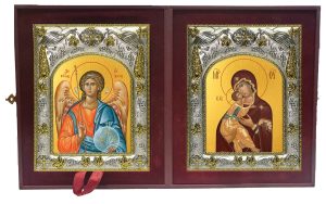 Складень Ангел Хранитель и Владимирская икона Божией Матери