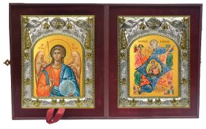Складень Ангел Хранитель и Неопалимая Купина, икона Божией Матери