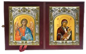 Складень Ангел Хранитель и Утоли мои печали, икона Божией Матери