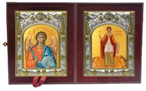 Складень Ангел Хранитель и Василисса Никомидийская мученица
