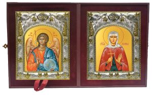 Складень Ангел Хранитель и Кристина (Христина) мученица