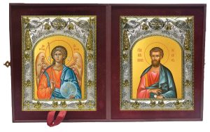 Складень Ангел Хранитель и Иаков (Яков) Зеведеев, апостол