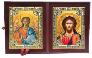 Складень Ангел Хранитель и Господь Вседержитель