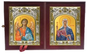 Складень Ангел Хранитель и Тавифа Иоппийская, праведная