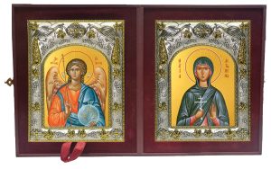 Складень Ангел Хранитель и Антонина Никейская мученица