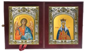 Складень Ангел Хранитель и Тамара благоверная царица