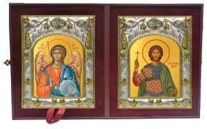 Складень Ангел Хранитель и Виктор Никомидийский