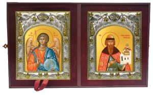 Складень Ангел Хранитель и Всеволод Псковский во святом крещении Гавриил, благоверный князь