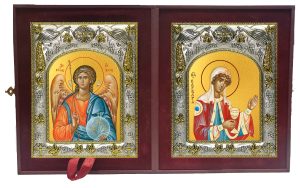 Складень Ангел Хранитель и Варвара великомученица