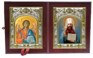Складень Ангел Хранитель и Владимир (Богоявленский) Киевский, митрополит