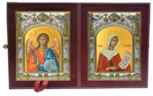 Складень Ангел Хранитель и Татьяна (Татиана) мученица