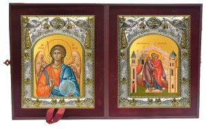 Складень Ангел Хранитель и Зачатие святой Анны, "Егда зачат святую Богородицу