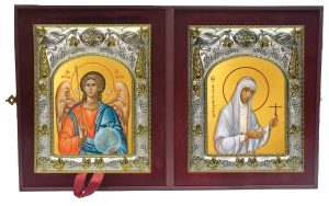 Складень Ангел Хранитель и Елизавета, Елисавета преподобномученица, великая княгиня