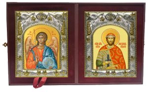 Складень Ангел Хранитель и Александр Невский, благоверный князь