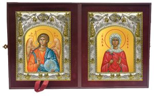 Складень Ангел Хранитель и Ирина Аквилейская, мученица