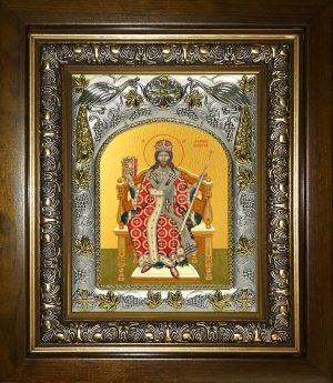 Икона освященная "Великий Архирей", в киоте 20x24 см
