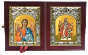 Складень Ангел Хранитель и Великий Архирей