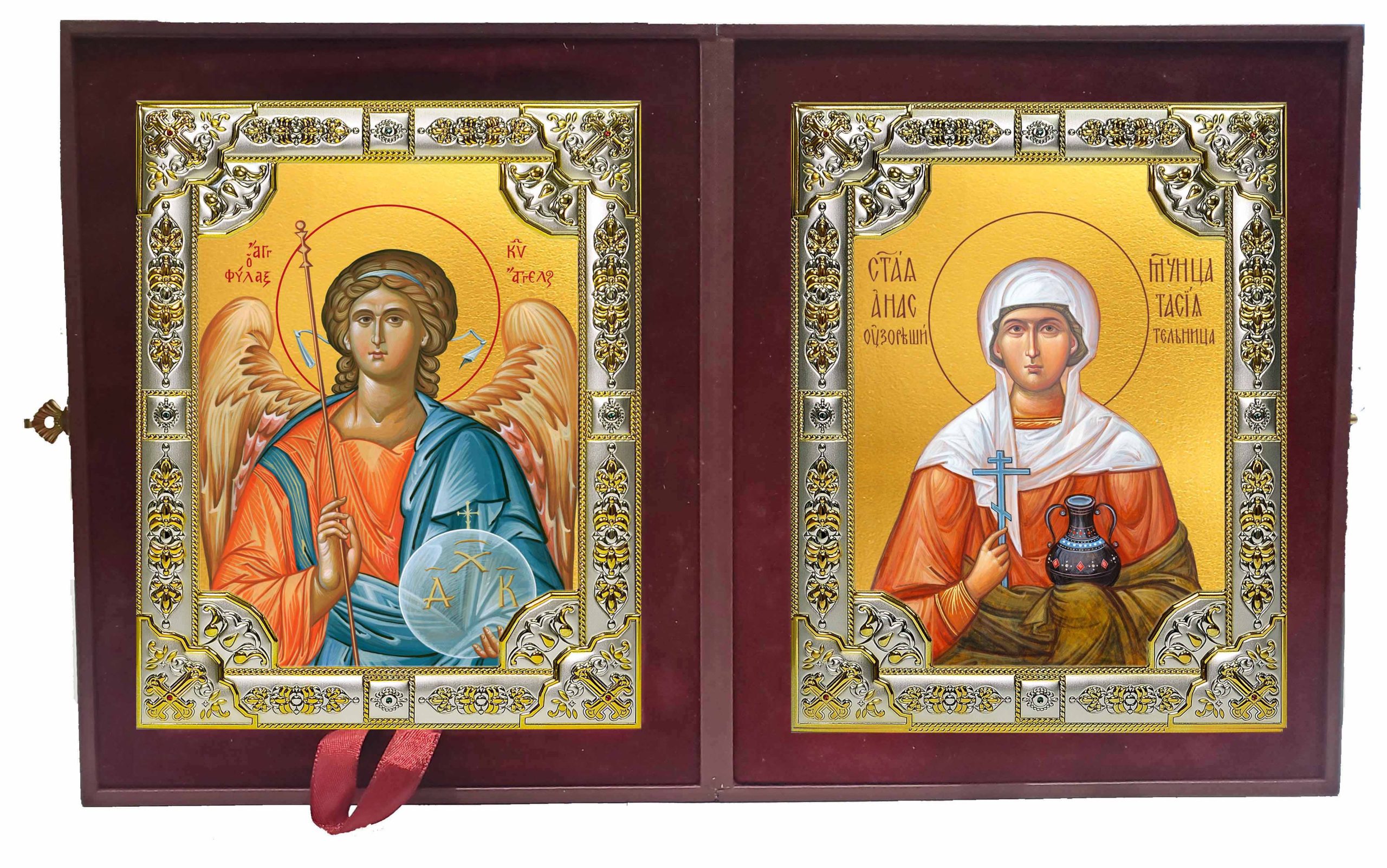 Складень Ангел Хранитель и Анастасия Узорешительница