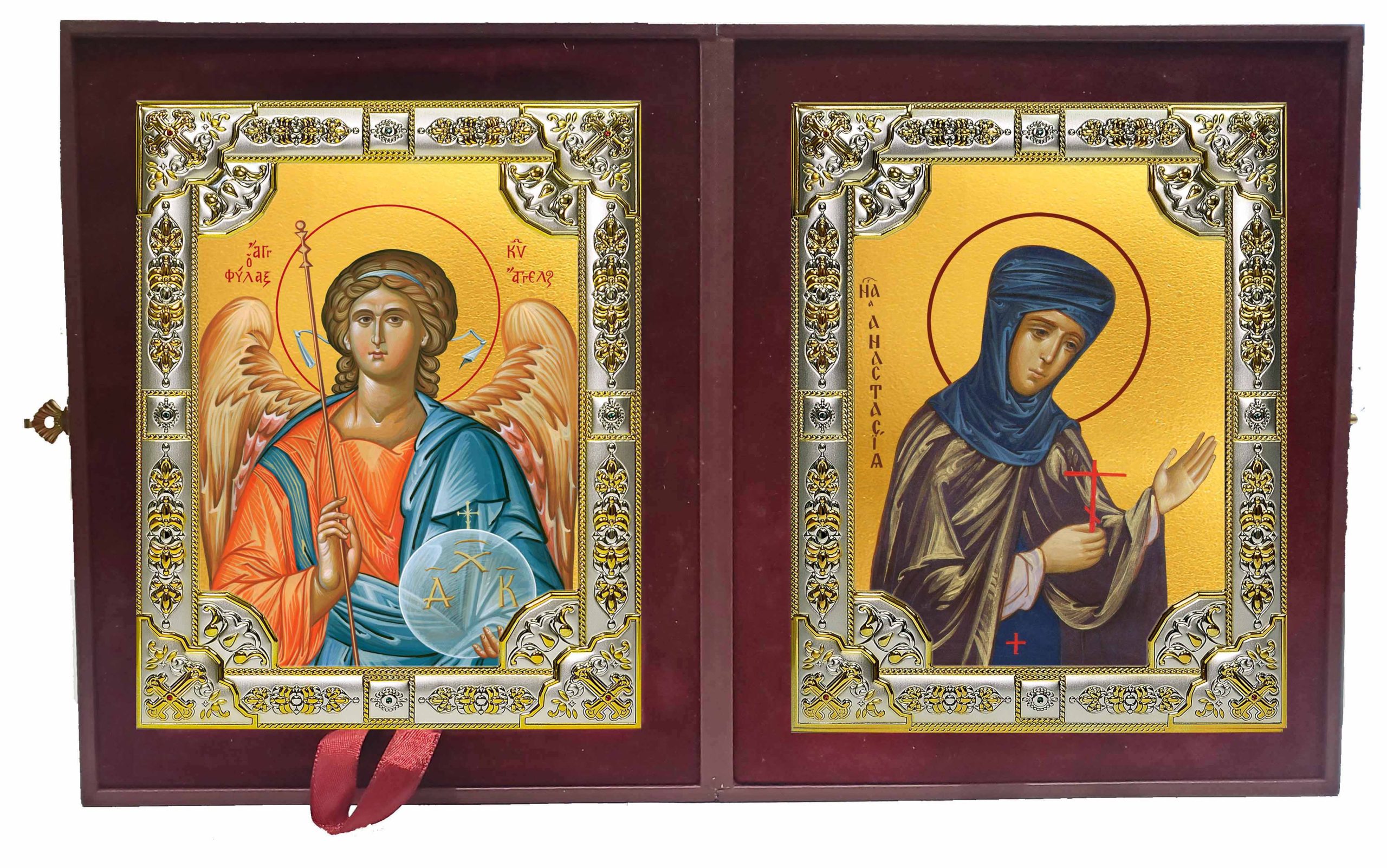 Складень Ангел Хранитель и Анастасия Узорешительница