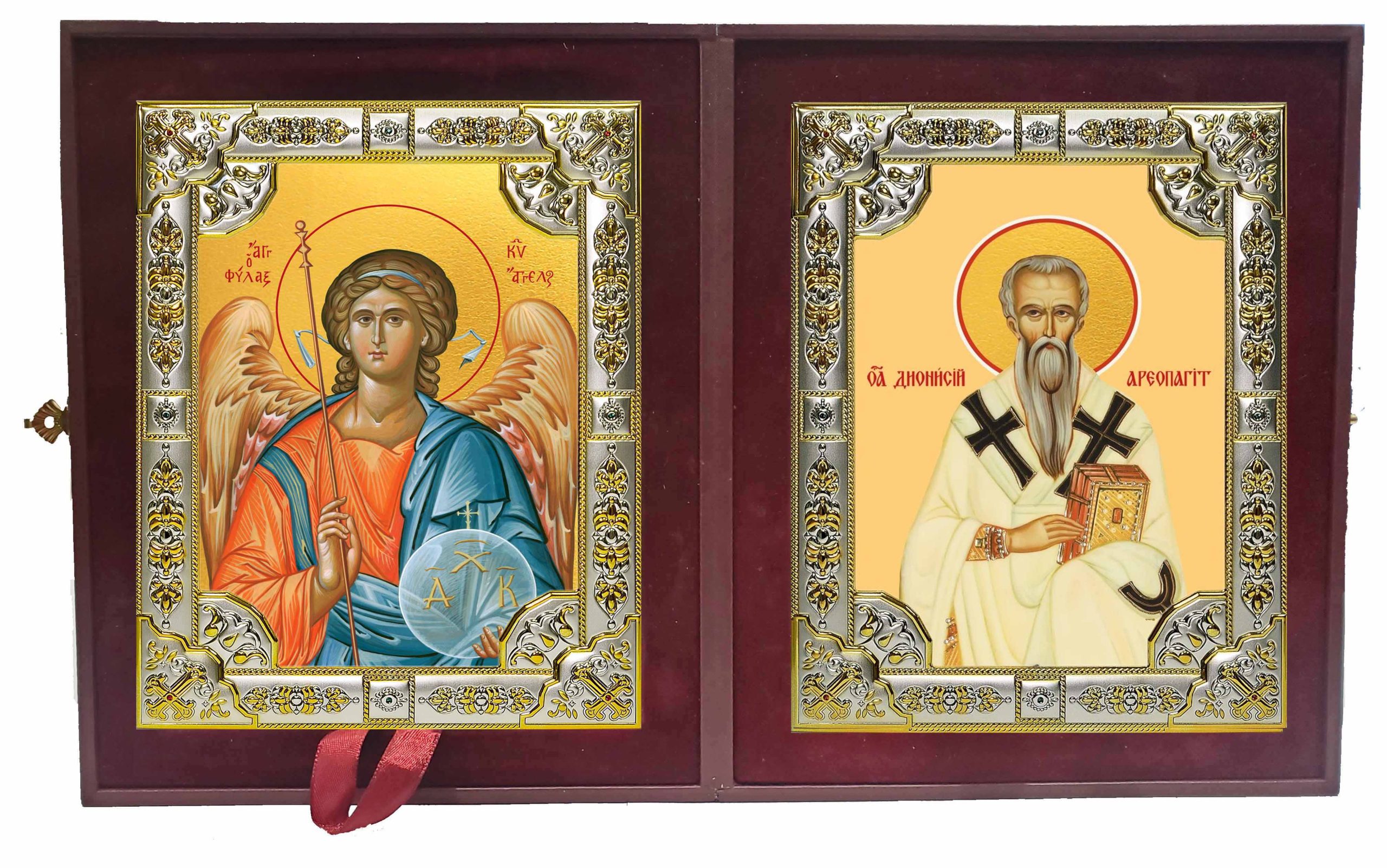 Складень Ангел Хранитель и Дионисий Ареопагит, священномученик